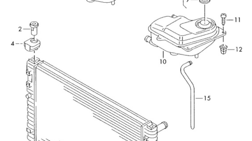 Tampon prindere radiatoare Audi A4 B7 (8E)Berlina 2007 1.9 TDI OEM 4B3121275