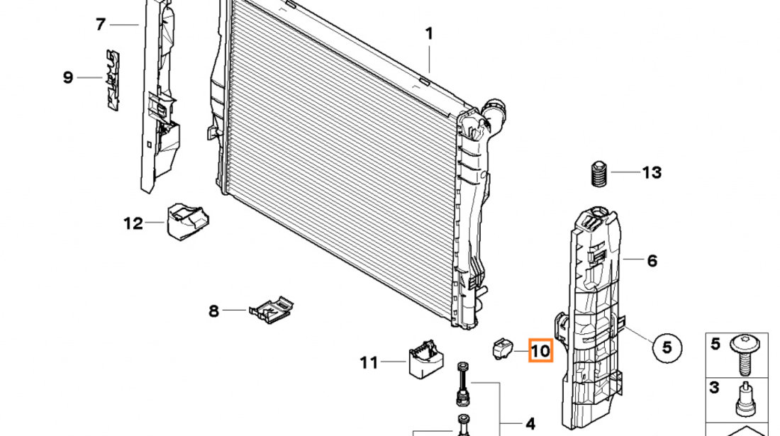 Tampon Radiator Oe Bmw Seria 1 E82 2006-2013 17117805310