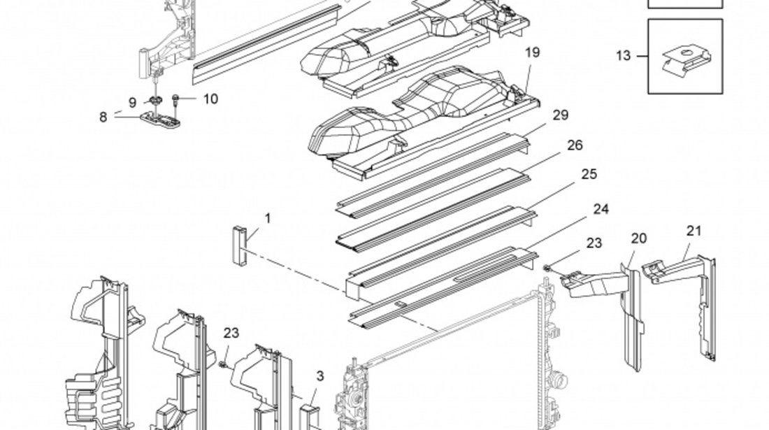 Tampon Superior Radiator Racire Motor Oe Opel Adam 2012→ 55702167