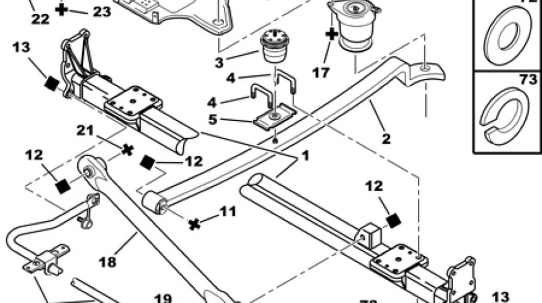 Tampon suprasarcina arc lamelar punte spate Peugeot Boxer III (poz.3) FIAT OE 516688