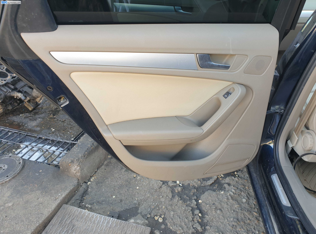 Tapiterie Panou Fata Interior Piele Crem Usa Portiera Stanga Spate Audi A4 B8 Berlina Sedan 2008 - 2015 [K4652]