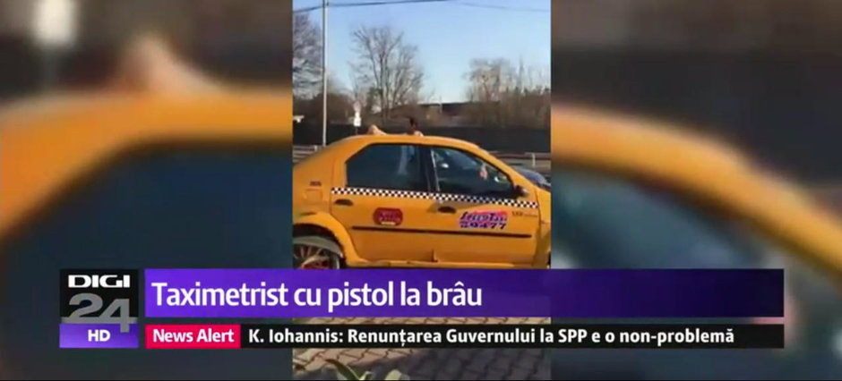 Taximetrist pistolar in Bucuresti: daca nu lasi ciubuc, risti un glont in fund