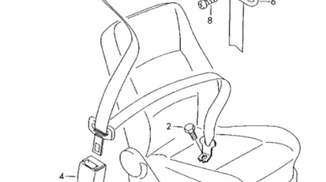Teava centura dreapta Skoda Octavia (1U) Combi 1999 1.8 Turbo SKODA OCTAVIA [ 1959 - 1971 ] OEM 1U0858472B