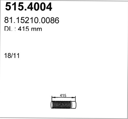 Teava Flexibila, Esapament Asso Man 515.4004