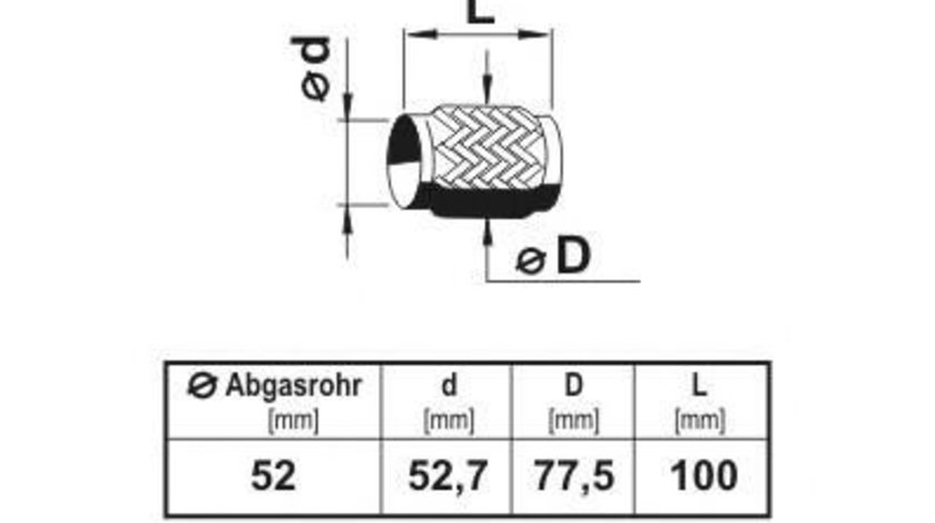 Teava flexibila, esapament AUDI A6 (4B2, C5) (1997 - 2005) ERNST 460231 piesa NOUA