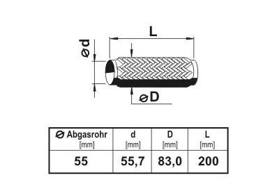 Teava flexibila, esapament FORD FOCUS C-MAX (2003 - 2007) ERNST 460057 piesa NOUA