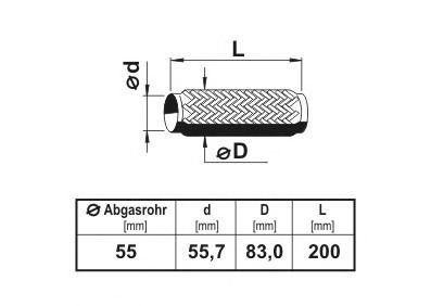Teava flexibila, esapament OPEL VECTRA C GTS (2002 - 2016) ERNST 460057 piesa NOUA