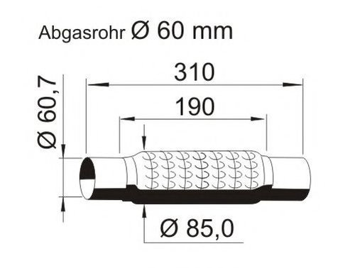 Teava flexibila, esapament VW EOS (1F7, 1F8) (2006 - 2016) ERNST 464086 piesa NOUA