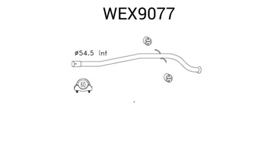 Teava reparatie, catalizator PEUGEOT 406 (8B) (1995 - 2005) QWP WEX9077 piesa NOUA