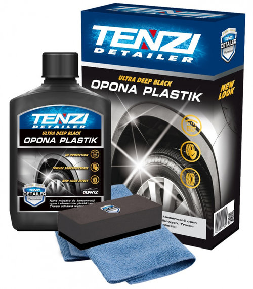 Tenzi Kit Intretinere Anvelope Si Elemente Plastic + Aplicator + Laveta Microfibra 300ML AD 41