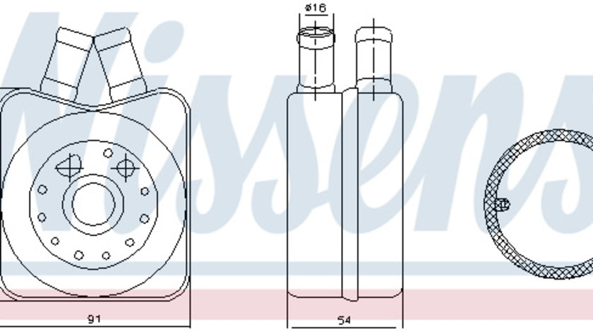 Termoflot radiator ulei (90x54x90; cu garnitura) AUDI 80, A3, A4, A6, A8, CABRIOLET, COUPE; SEAT ALHAMBRA, ALTEA, ALTEA XL, CORDOBA, IBIZA II, IBIZA III, LEON, TOLEDO II 1.4-2.8 dupa 1991