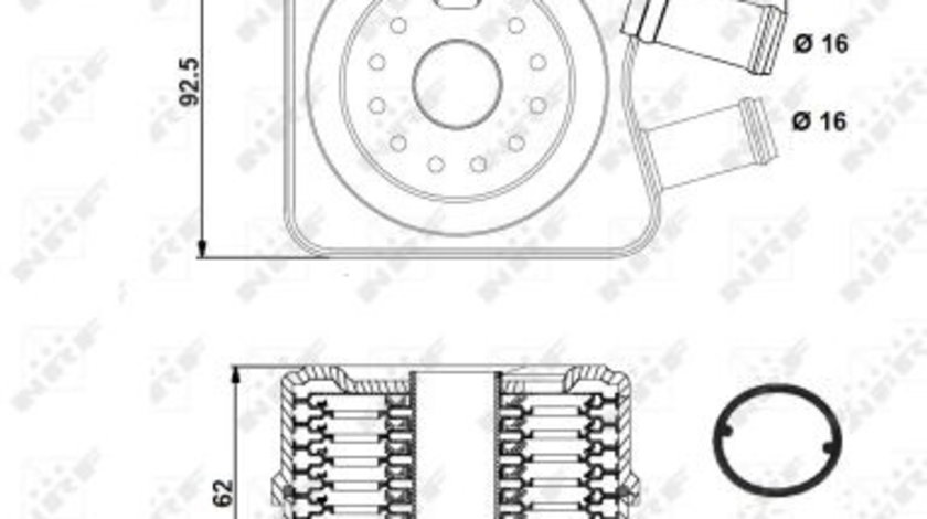 Termoflot radiator ulei (92x56x92, cu garnitura) AUDI A2, A3, A4, A6, TT; SEAT ALHAMBRA, ALTEA, ALTEA XL, CORDOBA, CORDOBA VARIO, EXEO, EXEO ST, IBIZA II, IBIZA III, IBIZA IV, LEON, TOLEDO II 1.4-2.5D