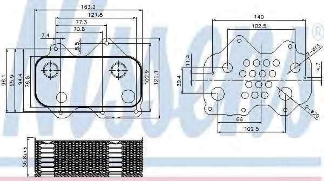 Termoflot radiator ulei AUDI A8 (4D2, 4D8) NISSENS 90712 cod intern: 90712I