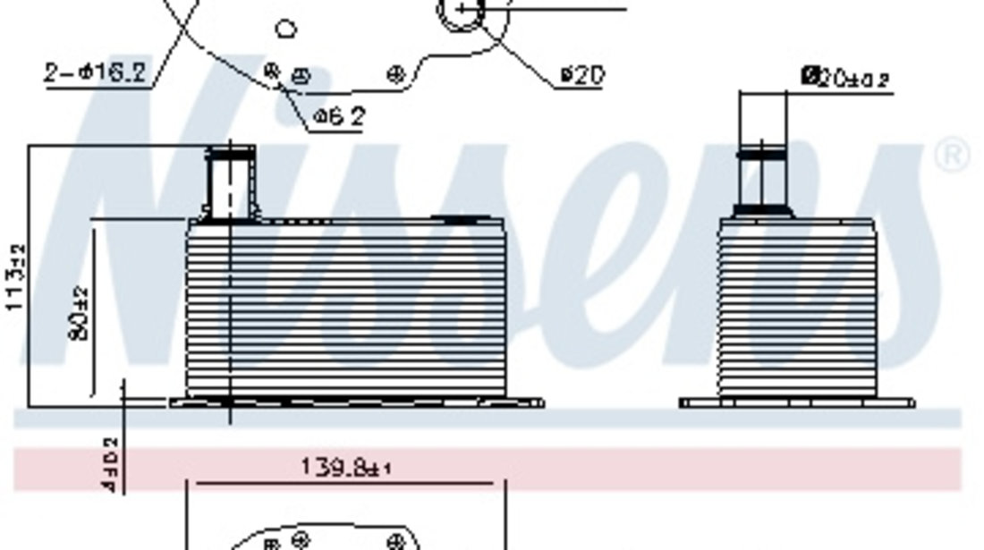 Termoflot radiator ulei BMW Seria 3 (E46), 3 (E90), 3 (E91), 3 (E92), 3 (E93), 5 (E60), 5 (E61), 6 (E63), 6 (E64), 7 (E65, E66, E67), X3 (E83), X5 (E53), X5 (E70), X6 (E71, E72) 2.5D/3.0 d intre 2002-2 cod intern: CI6014CF