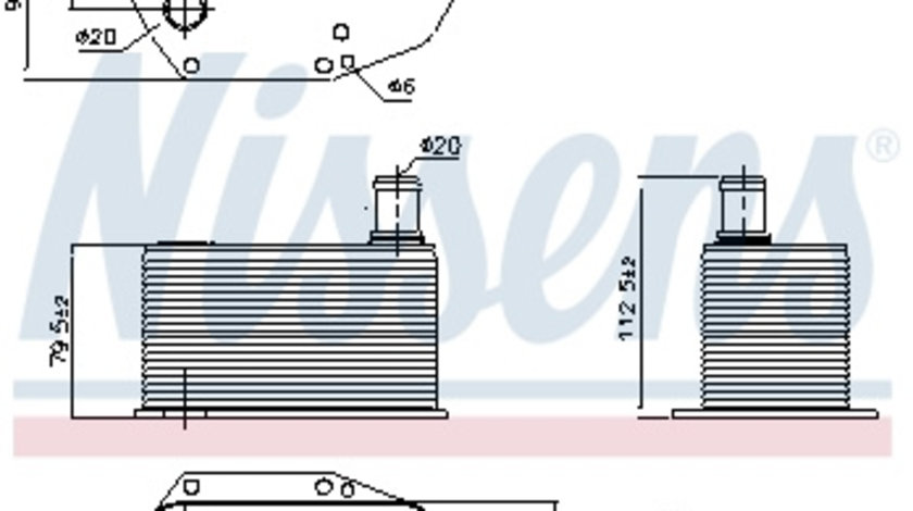 Termoflot radiator ulei BMW Seria 3 (E46), 5 (E39), 7 (E38), X5 (E53) 2.5D/3.0 d intre 1998-2005 cod intern: CI4031CF