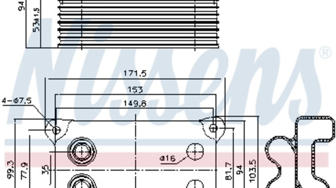 Termoflot radiator ulei (cu garnitura) FORD MONDEO III, TRANSIT; JAGUAR X-tip; LAND ROVER DEFENDER 2.0 d/2.2D/2.4D intre 2000-2016 cod intern: CI5132CF