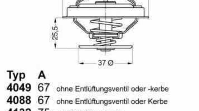 Termostat AUDI A6 4A C4 WAHLER 4116.87D1