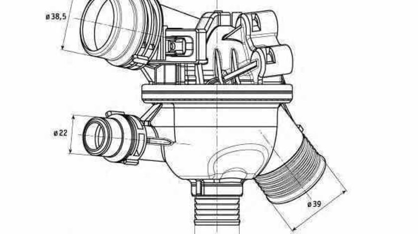 Termostat BMW 1 Cabriolet E88 WAHLER 411574.102D