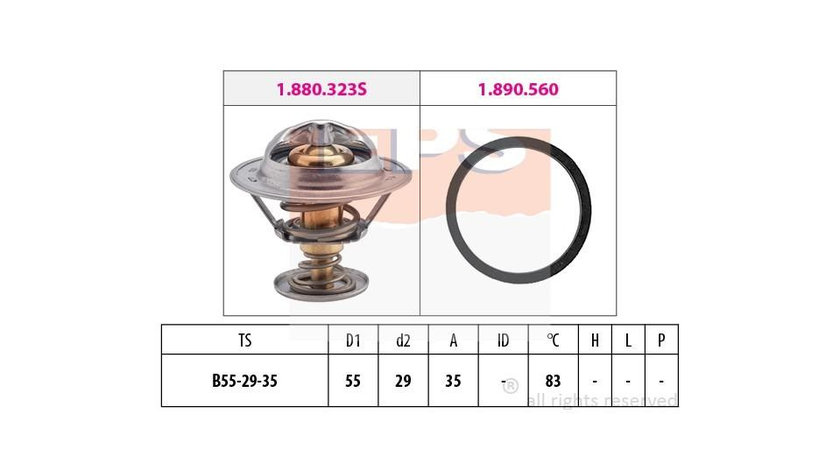 Termostat Fiat ULYSSE (179AX) 2002-2011 #2 063337