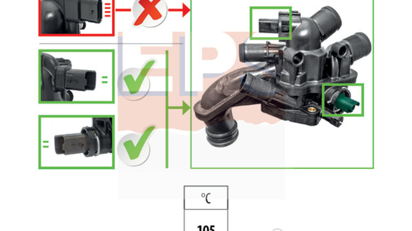 Termostat lichid racire (107 C, cu carcasa) CITROEN C4, C4 GRAND PICASSO I, C4 I, C4 II, C4 PICASSO I, DS3; MINI (R56), (R57), (R58), (R59), CLUBMAN (R55), CLUBVAN (R55) 1.4 1.6 intre 2006-2017