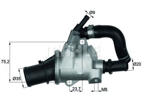 Termostat,lichid racire ALFA ROMEO 156 Sportwagon (932) (2000 - 2006) MAHLE ORIGINAL TI 145 88 piesa...