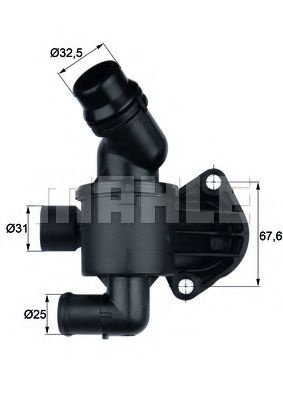 Termostat,lichid racire AUDI A4 Cabriolet (8H7, B6, 8HE, B7) (2002 - 2009) MAHLE ORIGINAL TI 34 87 p...