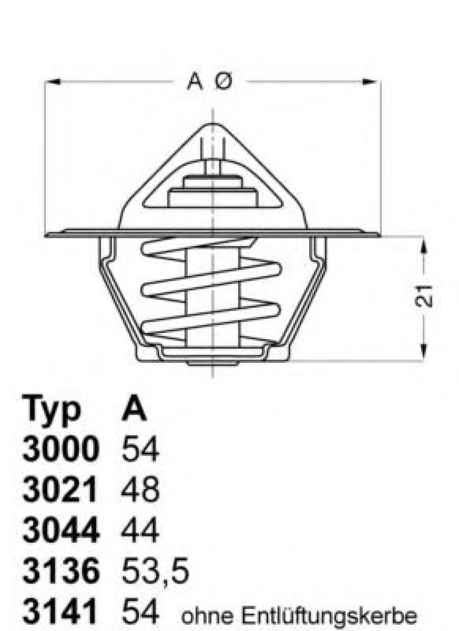 Termostat,lichid racire AUDI A6 (4A, C4) (1994 - 1997) WAHLER 3141.87D piesa NOUA