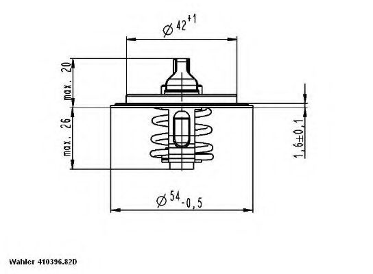 Termostat,lichid racire AUDI A6 Avant (4F5, C6) (2005 - 2011) WAHLER 410396.82D piesa NOUA
