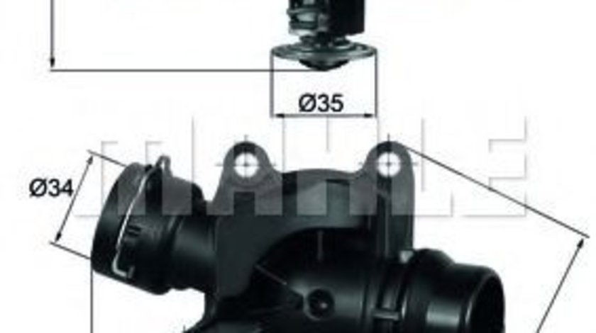 Termostat,lichid racire BMW Seria 1 Cabriolet (E88) (2008 - 2013) MAHLE ORIGINAL TI 234 88 produs NOU