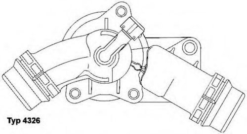 Termostat,lichid racire BMW Seria 3 Cabriolet (E46) (2000 - 2007) WAHLER 4326.97D piesa NOUA