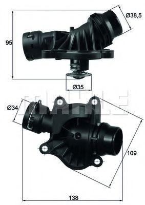Termostat,lichid racire BMW Seria 3 Cabriolet (E93) (2006 - 2013) MAHLE ORIGINAL TI 234 88 piesa NOUA