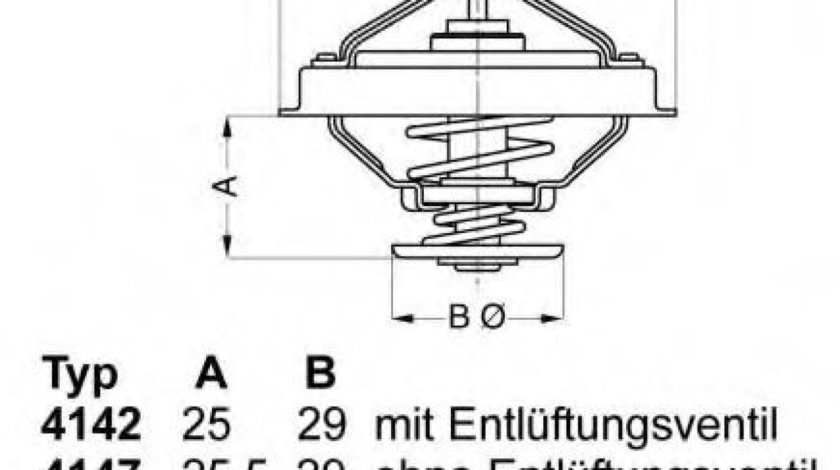 Termostat,lichid racire BMW Seria 3 (E36) (1990 - 1998) WAHLER 4237.80D piesa NOUA