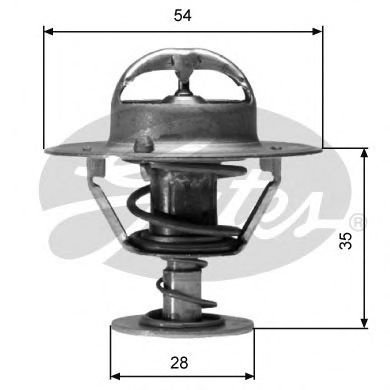 Termostat,lichid racire CHEVROLET CRUZE (J300) (2009 - 2016) GATES TH04282G1 piesa NOUA
