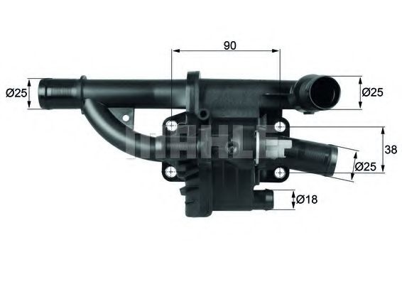 Termostat,lichid racire CITROEN C4 Picasso I (UD) (2007 - 2013) MAHLE ORIGINAL TH 40 83 piesa NOUA