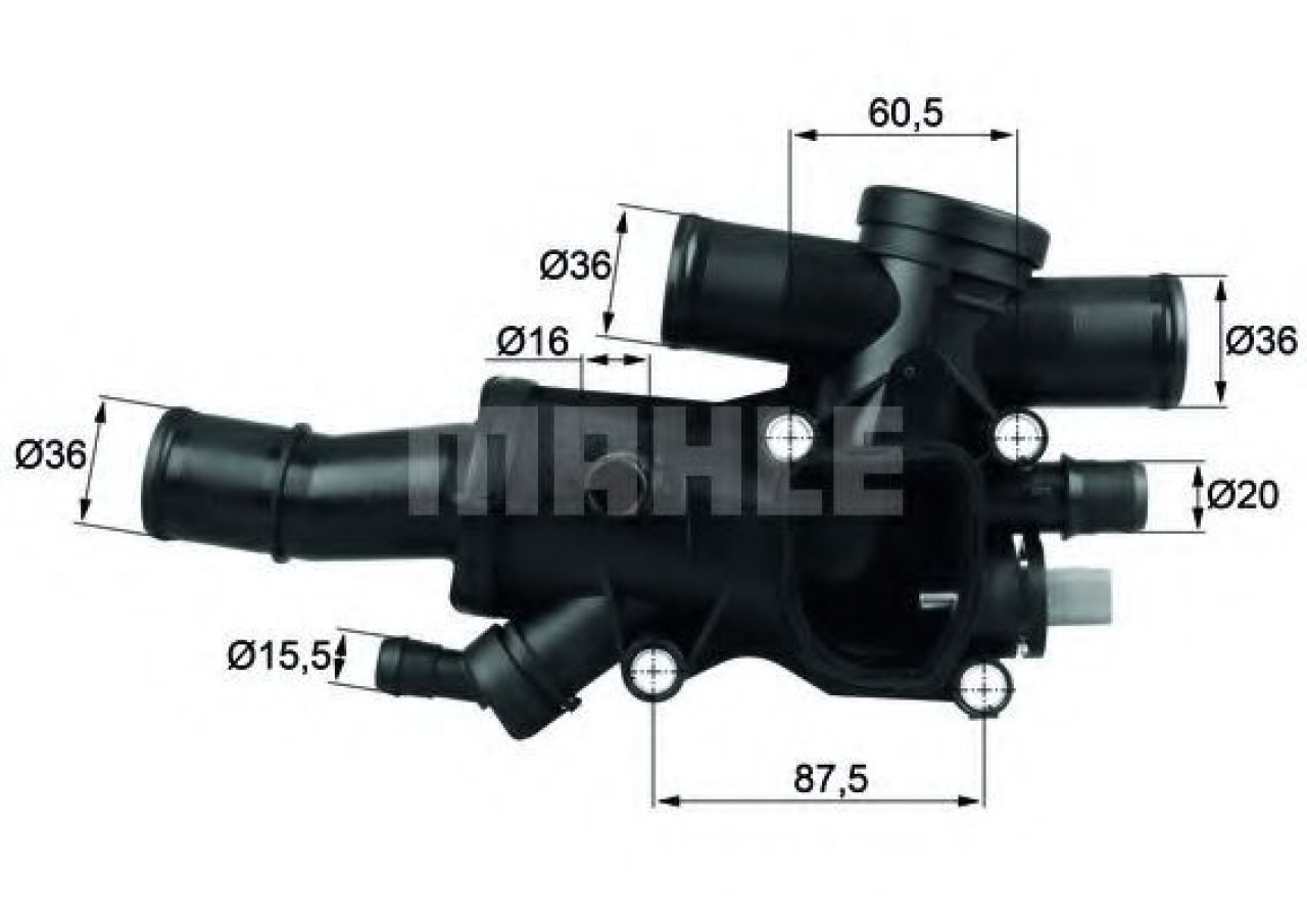 Termostat,lichid racire CITROEN C5 III Break (TD) (2008 - 2016) MAHLE ORIGINAL TH 44 83 piesa NOUA