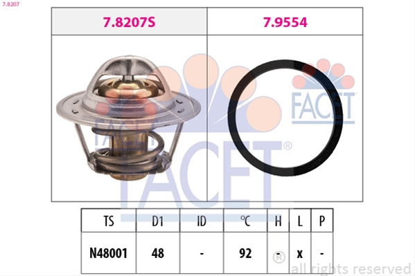 Termostat,lichid Racire Facet Ford 7.8207