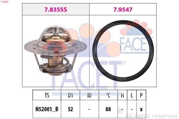 Termostat,lichid Racire Facet Ford 7.8355