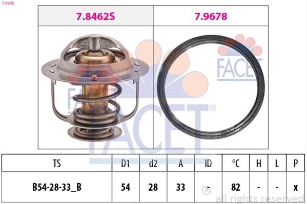 Termostat,lichid Racire Facet Ford 7.8645