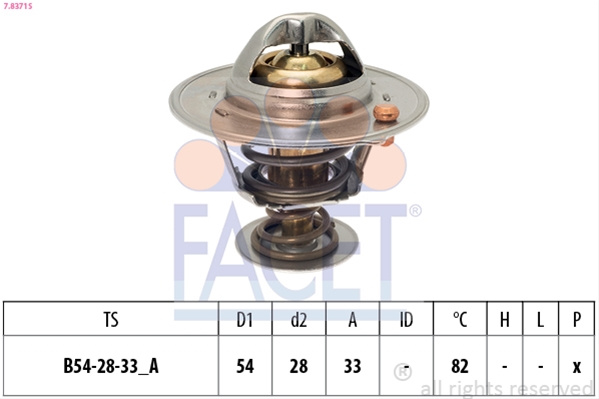 Termostat,lichid Racire Facet Hyundai 7.8371S