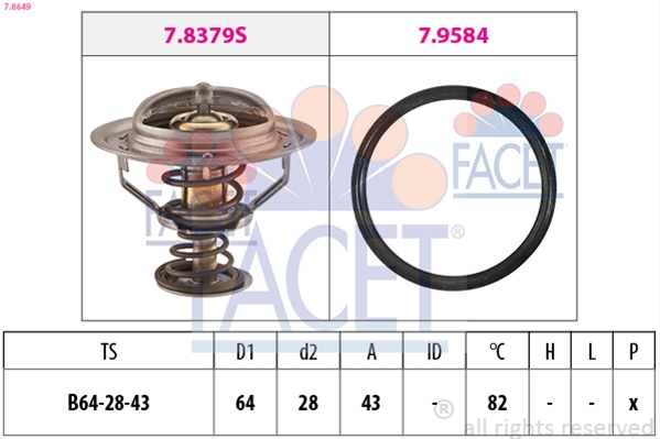 Termostat,lichid Racire Facet Nissan 7.8649