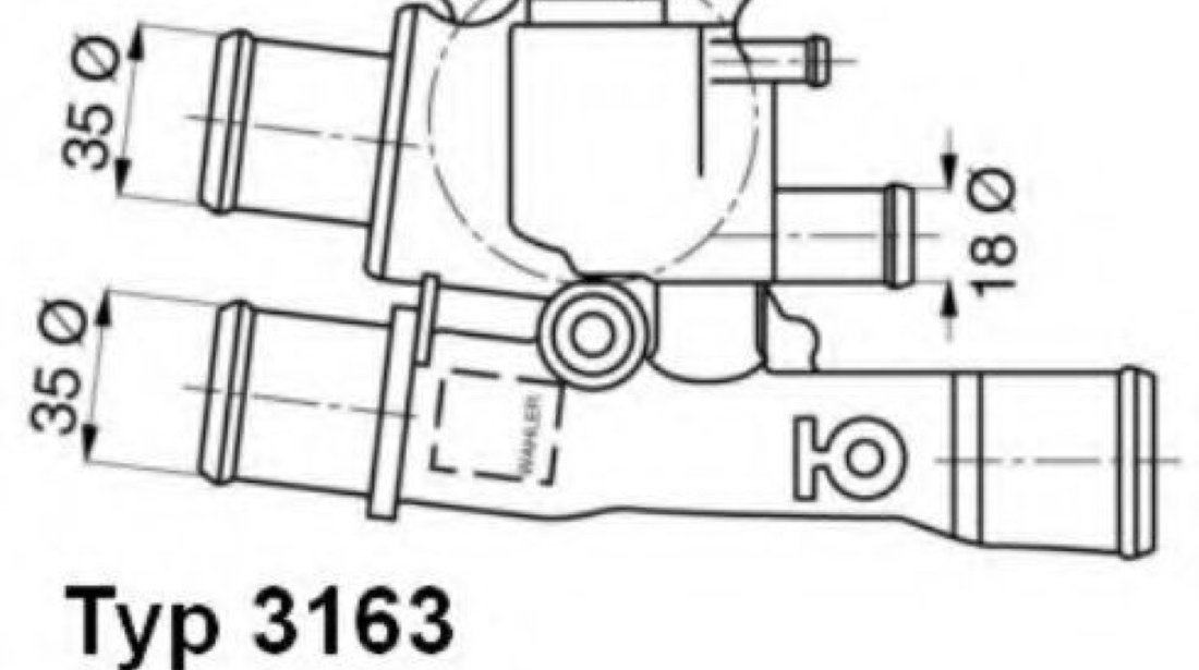 Termostat,lichid racire FIAT BRAVA (182) (1995 - 2003) WAHLER 3481.88D piesa NOUA