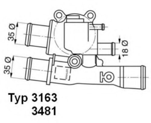 Termostat,lichid racire FIAT BRAVO I (182) (1995 - 2001) WAHLER 3481.88D piesa NOUA