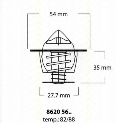 Termostat,lichid racire FIAT DUCATO bus (244) (2002 - 2016) TRISCAN 8620 5682 piesa NOUA