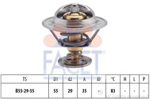 Termostat,lichid racire FIAT DUCATO bus (244) (2002 - 2016) FACET 7.8323S piesa NOUA