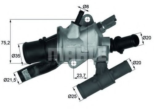 Termostat,lichid racire FIAT PALIO Weekend (178DX) (1996 - 2016) MAHLE ORIGINAL TI 166 88 piesa NOUA