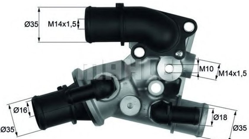 Termostat,lichid racire FIAT PUNTO (176) (1993 - 1999) MAHLE ORIGINAL TI 101 80D piesa NOUA