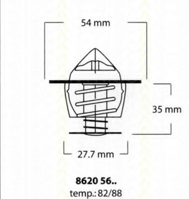 Termostat,lichid racire FIAT SCUDO combinato (220P) (1996 - 2006) TRISCAN 8620 5682 piesa NOUA