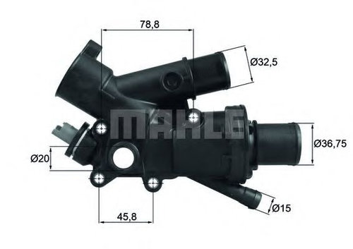 Termostat,lichid racire FIAT SCUDO platou / sasiu (272, 270) (2007 - 2016) MAHLE ORIGINAL TH 43 83 p...