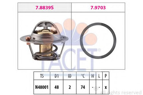 Termostat,lichid racire FORD FOCUS Combi (DNW) (1999 - 2007) FACET 7.8840 piesa NOUA