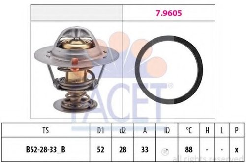 Termostat,lichid racire FORD RANGER (TKE) (2011 - 2016) FACET 7.8412 piesa NOUA